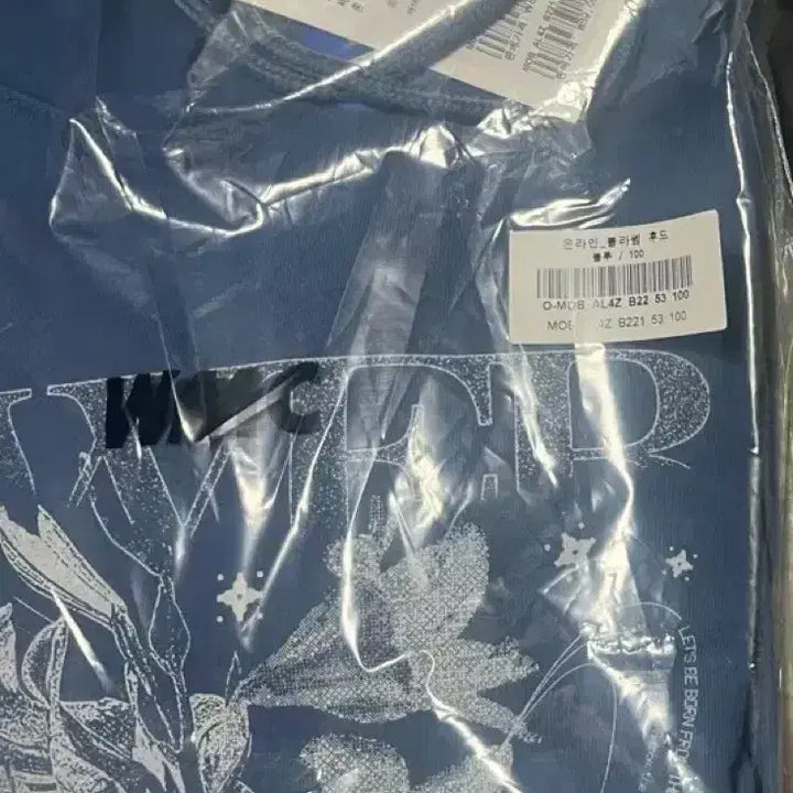 [BUNJANG] QWER WMC Blossom Hoodie L Sealed / QWER WMC 블라썸 후드 L 블루 미개봉 판매