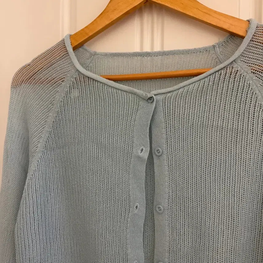 [BUNJANG] Sky Blue Cardigan / [새상품] 하늘색 가디건