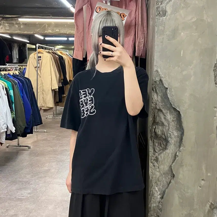 [BUNJANG] Yeseyesee Black Short Sleeve T-shirt / 예스아이씨 반팔 티셔츠 블랙 L 