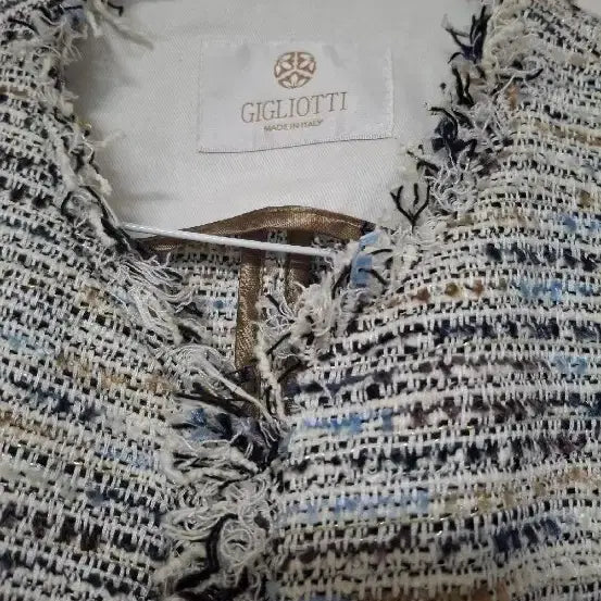 [BUNJANG] GZIO&amp;Co Tweed Chain Jacket (Size 55) / 질리오띠 트위드 체인 자켓55