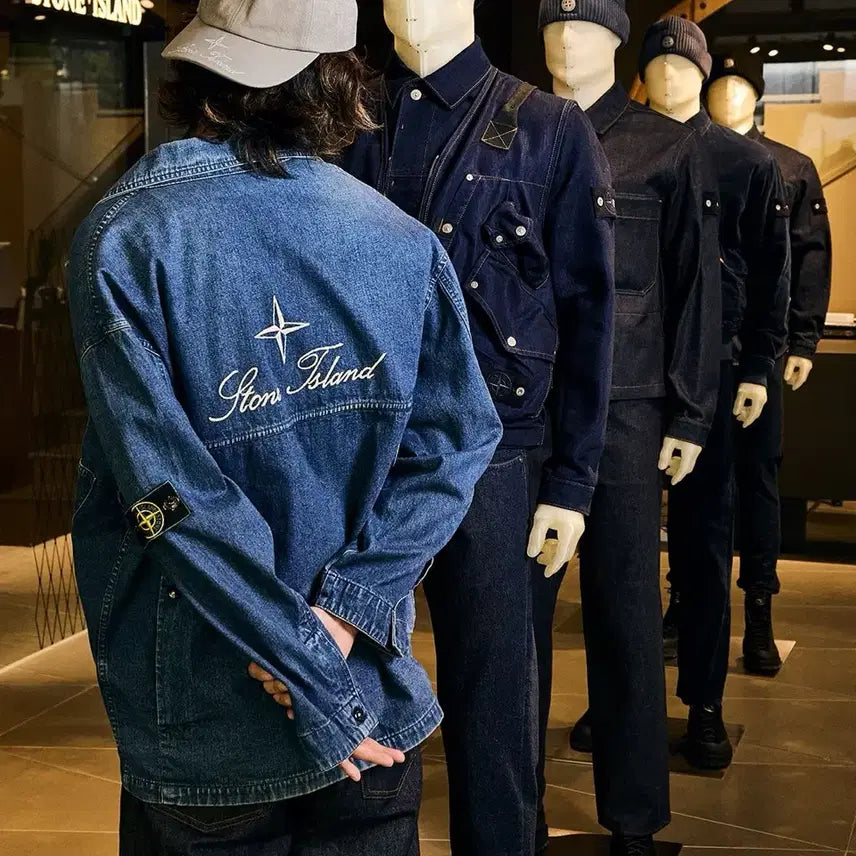 [BUNJANG] Stone Island Denim Research Indigo Vest M / 스톤아일랜드 데님 리서치 인디고 조끼 M(100) 새상품