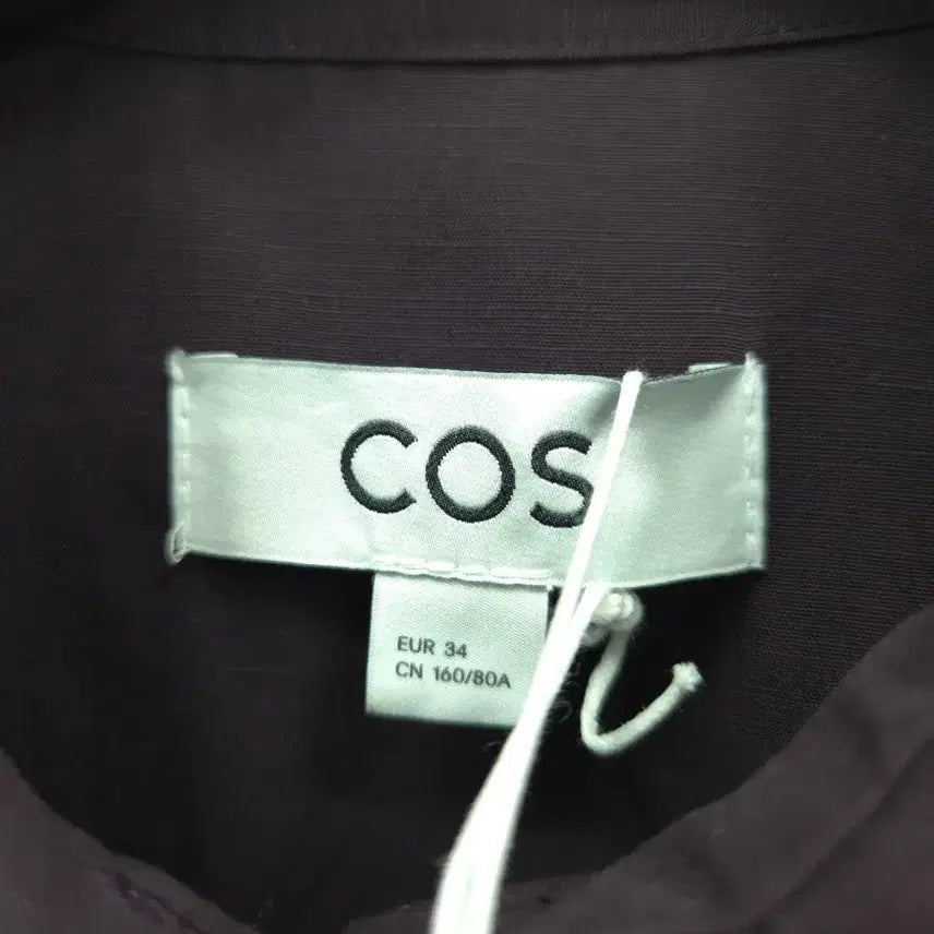 [BUNJANG] COS Burgundy Linen Blend Short Sleeve Shirt (Size 34) / 34 [새상품]COS 코스 반팔 셔츠 버건디