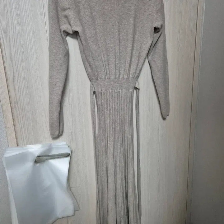 [BUNJANG] Knit Pleated Long Dress / 니트 플리츠 롱 원피스