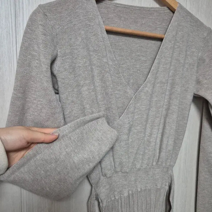 [BUNJANG] Knit Pleated Long Dress / 니트 플리츠 롱 원피스