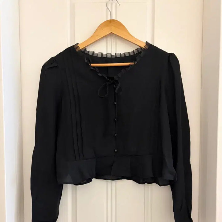 [SOLD OUT] [새상품] 레이스 블라우스 블랙