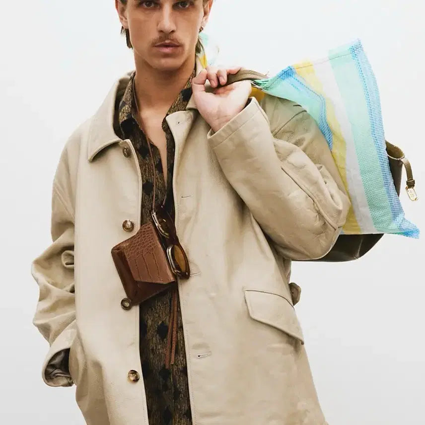 [BUNJANG] RECTO Leather Chore Jacket / 렉토 레더 초어 자켓