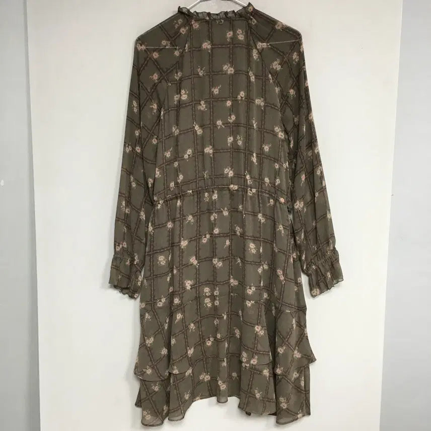 [BUNJANG] Thursday Island Checkered Chiffon Dress M / 써스데이아일랜드 체크 쉬폰 원피스 M