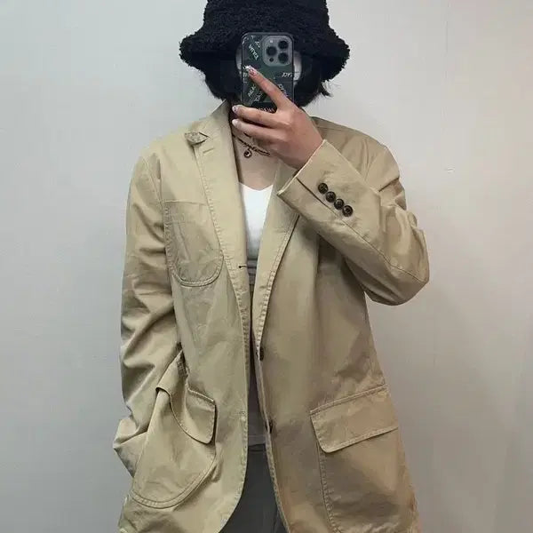 [BUNJANG] Polo Ralph Lauren Beige Cotton Chino Blazer / 42 폴로 랄프 로렌 베이지 코튼 치노 블레이저