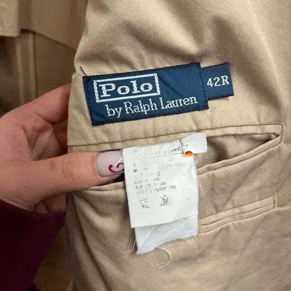 [BUNJANG] Polo Ralph Lauren Beige Cotton Chino Blazer / 42 폴로 랄프 로렌 베이지 코튼 치노 블레이저