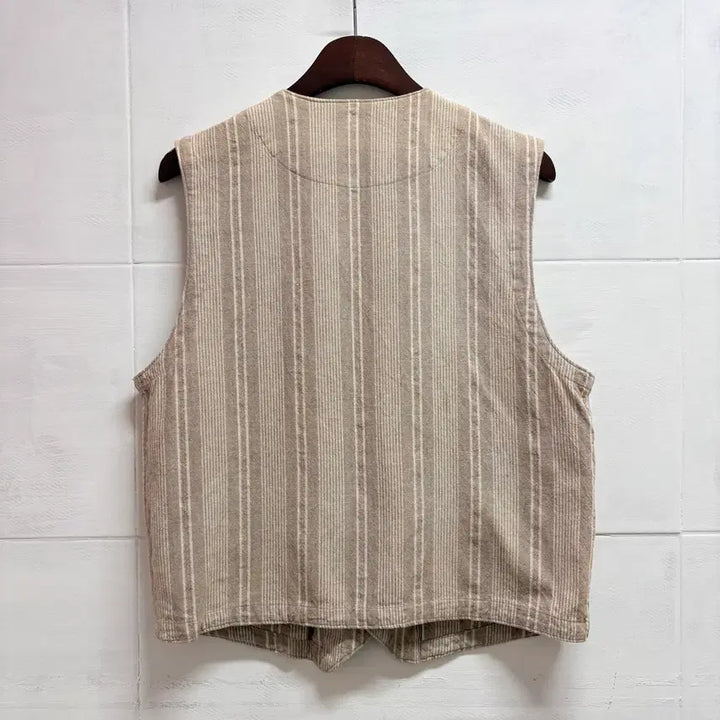 [BUNJANG] LIFE TOOLS Striped Cotton Vest JPN / LIFE TOOLS 스트라이프 코튼 베스트 조끼 JPN