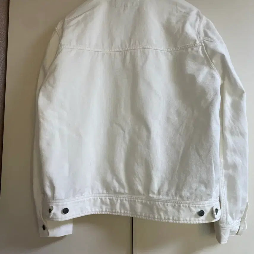 [BUNJANG] Stussy White Trucker Jacket L / 스투시 화이트 트러커 자켓 L