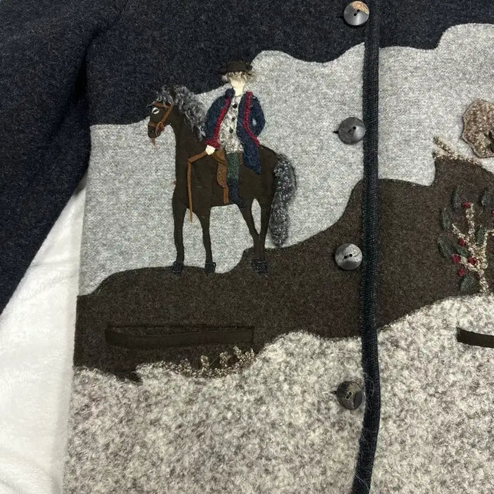 [BUNJANG] GIESSWIEN Appliqué Wool Tirolean Jacket / (EU38)GIESSWIEN 기스바인 아플리케 울 티롤리안 자켓