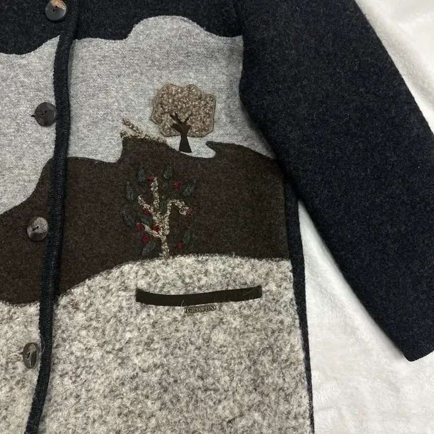 [BUNJANG] GIESSWIEN Appliqué Wool Tirolean Jacket / (EU38)GIESSWIEN 기스바인 아플리케 울 티롤리안 자켓