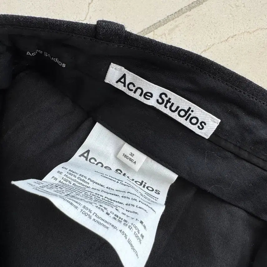 [BUNJANG] Acne Studios Wool Tapered Slacks Charcoal 32 / 아크네 스튜디오 Acne Studios 울 테이퍼드 슬랙스 챠콜 32