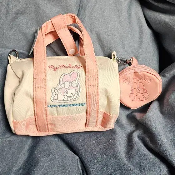 [BUNJANG] My Melody Mini Tote Bag + Coin Purse Set / 마이멜로디 미니 토트백 + 동전지갑 세트
