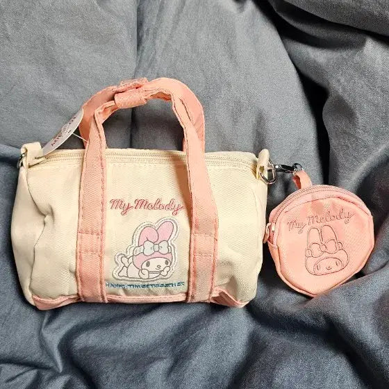 [BUNJANG] My Melody Mini Tote Bag + Coin Purse Set / 마이멜로디 미니 토트백 + 동전지갑 세트