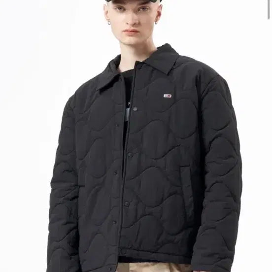 [BUNJANG] Tommy Hilfiger Black Quilted Jacket / 타미힐피거 블랙 퀄팅 자켓