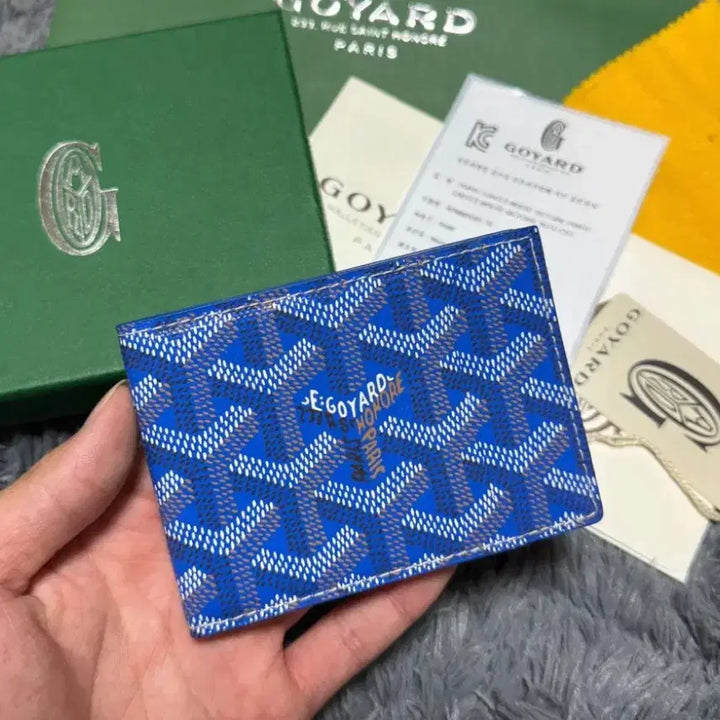 [BUNJANG] Goyard Insert Card Wallet Blue / [새상품급/풀구성]고야드 인서트 카드지갑 블루
