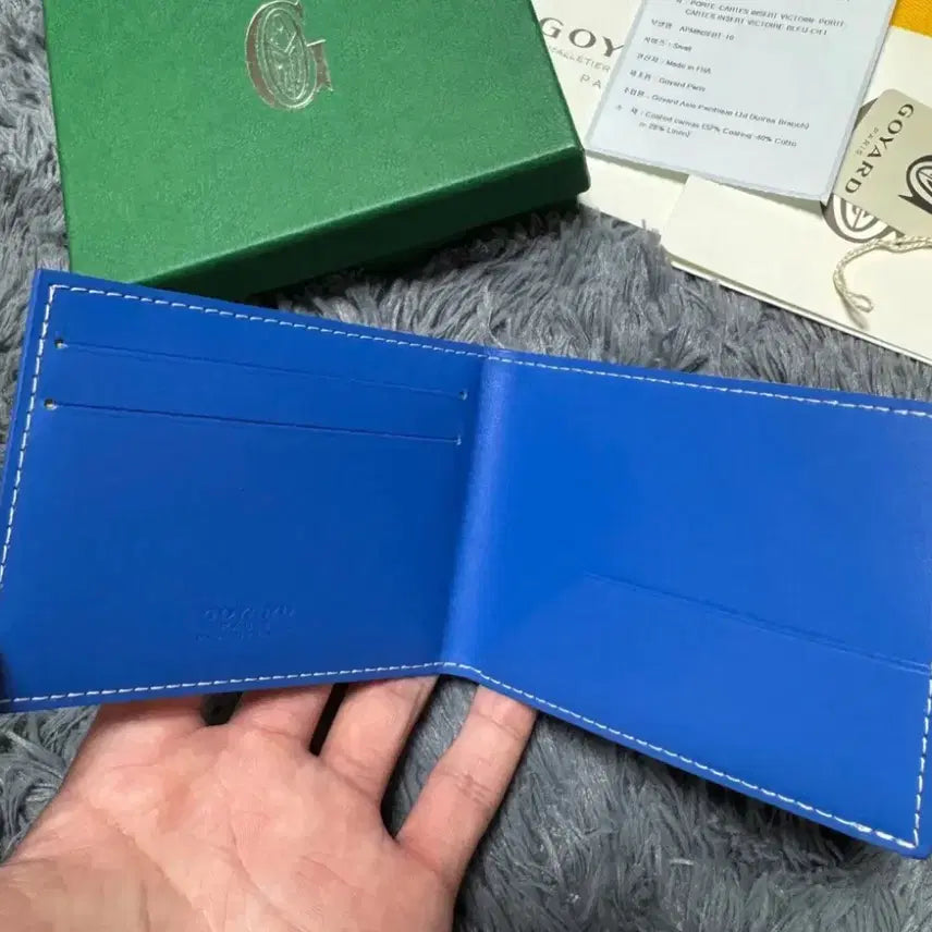 [BUNJANG] Goyard Insert Card Wallet Blue / [새상품급/풀구성]고야드 인서트 카드지갑 블루