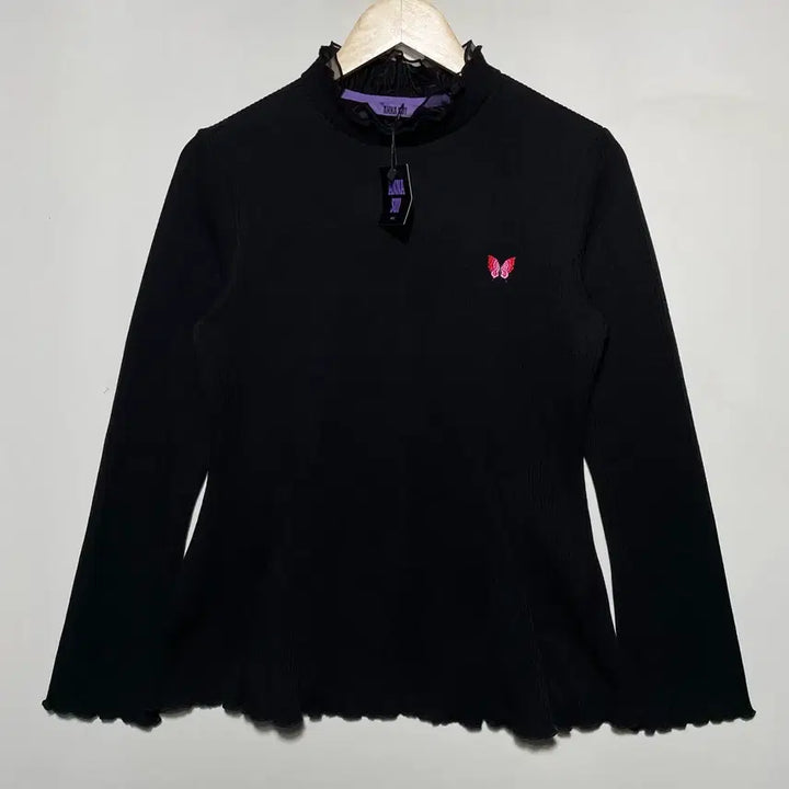 [BUNJANG] Anna Sui Black Butterfly Embroidered Knit Sweater (Size 66) / 새상품 안나수이 블랙 나비 자수 니트 66사이즈