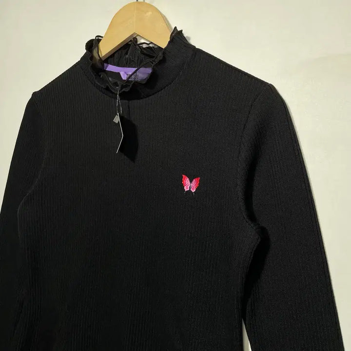 [BUNJANG] Anna Sui Black Butterfly Embroidered Knit Sweater (Size 66) / 새상품 안나수이 블랙 나비 자수 니트 66사이즈