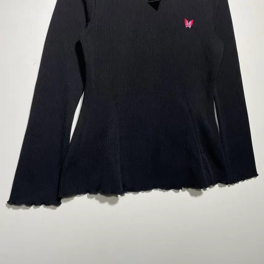 [BUNJANG] Anna Sui Black Butterfly Embroidered Knit Sweater (Size 66) / 새상품 안나수이 블랙 나비 자수 니트 66사이즈