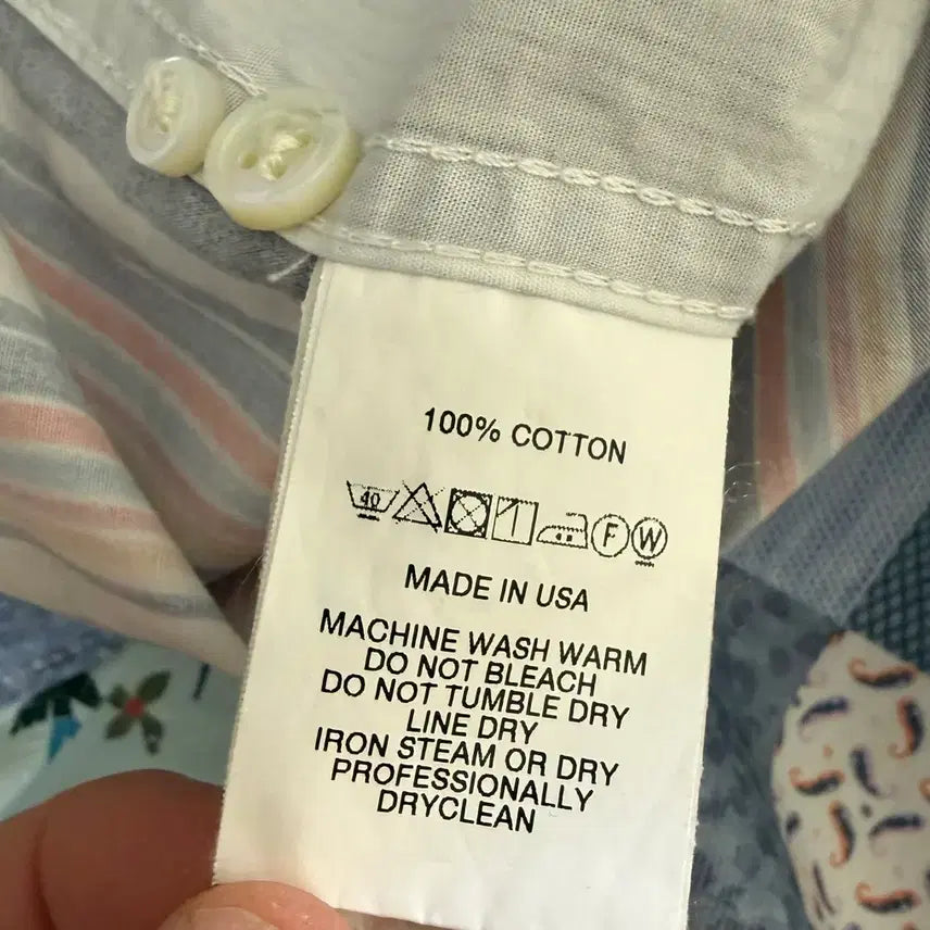 [BUNJANG] Engineered Garments Patchwork Short Sleeve Shirt / Engineered Garments 반팔 패치워크 셔츠 M (Made i