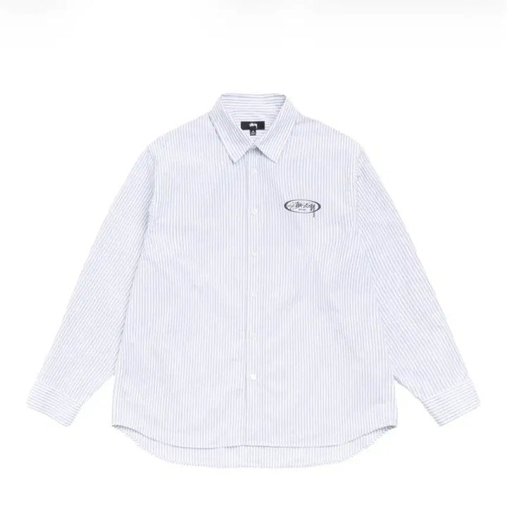 [BUNJANG] Stussy Standard Logo Shirt Blue Stripe / XL) 스투시 스탠다드 로고 셔츠 블루 스트라이프