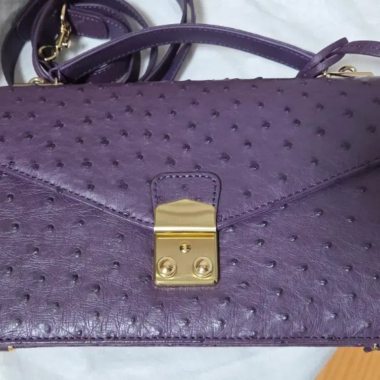 [BUNJANG] Jalmoi Ostrich Tote Bag / 잘모이 오스트리치 타조 토트백 퍼플