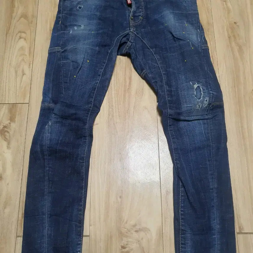 [BUNJANG] Dsquared2 Big Red Tab Slim Biker Jeans / 정품 디스퀘어드2 빅레드탭 슬림바이커 46
