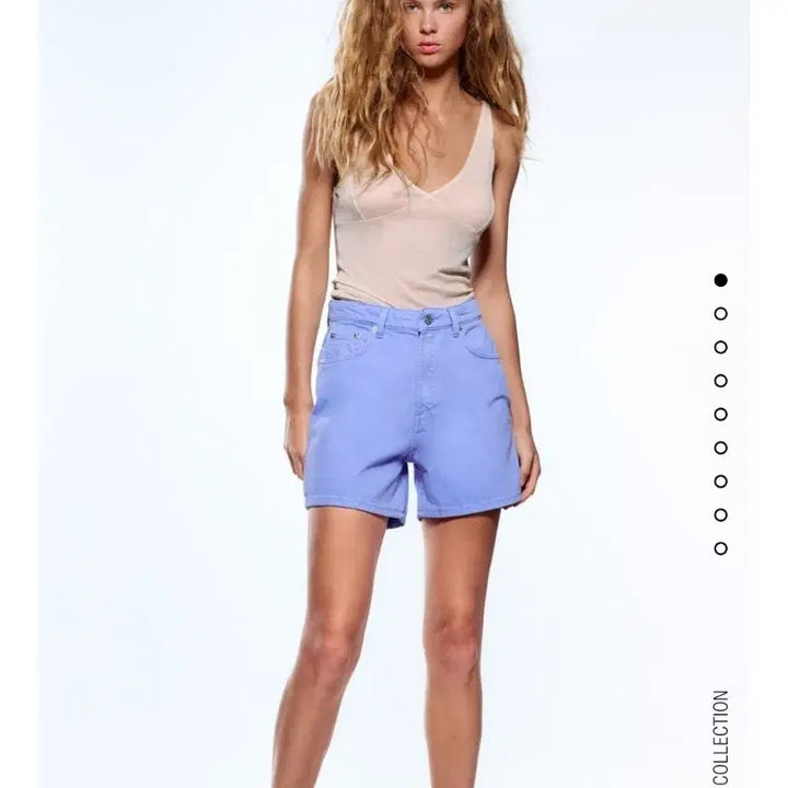 [BUNJANG] ZARA Lavender Denim Shorts / 자라 연보라 데님 반바지