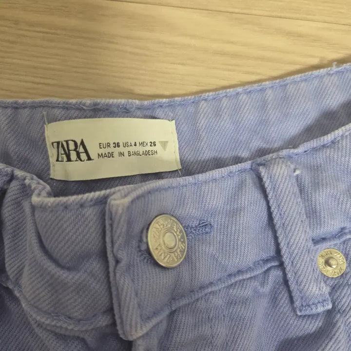 [BUNJANG] ZARA Lavender Denim Shorts / 자라 연보라 데님 반바지