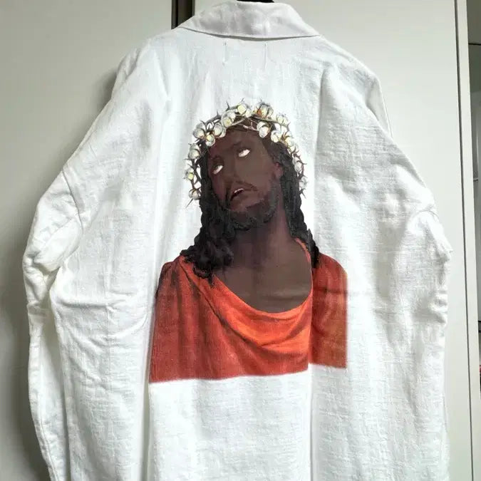 [BUNJANG] Denim Tears Jesus Rugby Shirt Black / [L] 데님 티어즈 블랙 지저스 예수 럭비티
