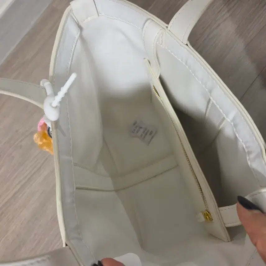 [BUNJANG] White Weaving Tote Bag / 샘플세일)) 화이트 위빙 토트백