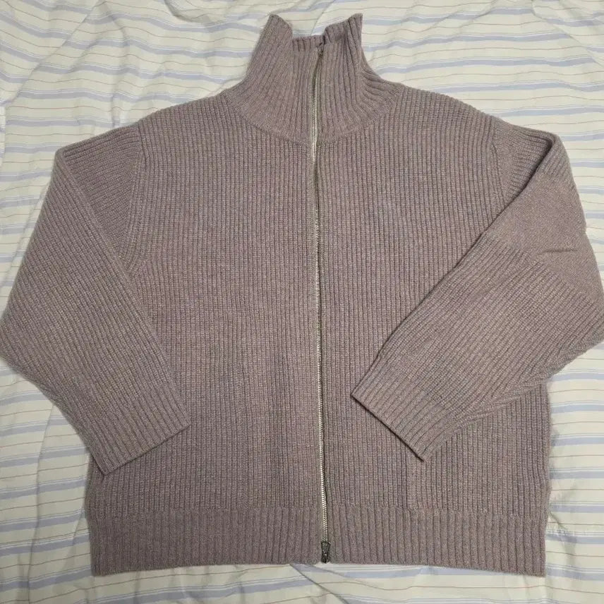 [BUNJANG] Holi Sun Purple Full Zip Knit (L) / 홀리선 풀집업니트 퍼플(L)