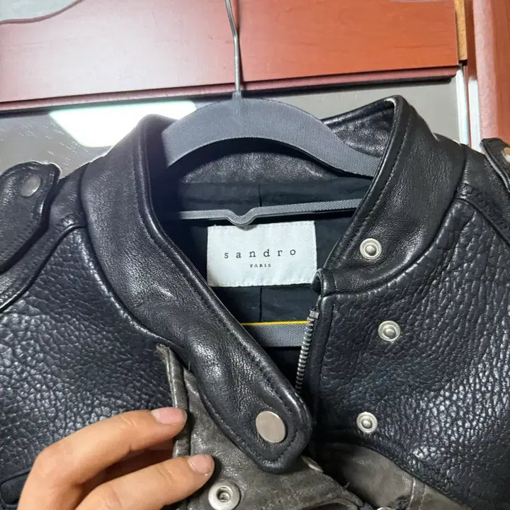 [BUNJANG] Sandro Leather Jacket / 산드로 양가죽 자켓