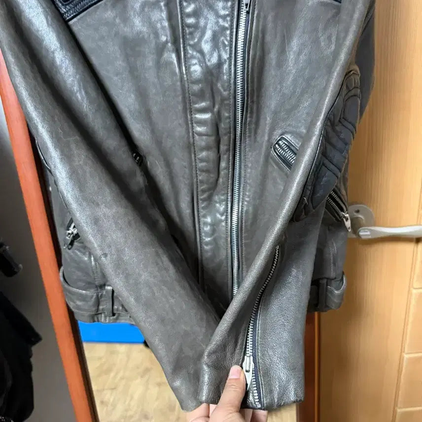 [BUNJANG] Sandro Leather Jacket / 산드로 양가죽 자켓