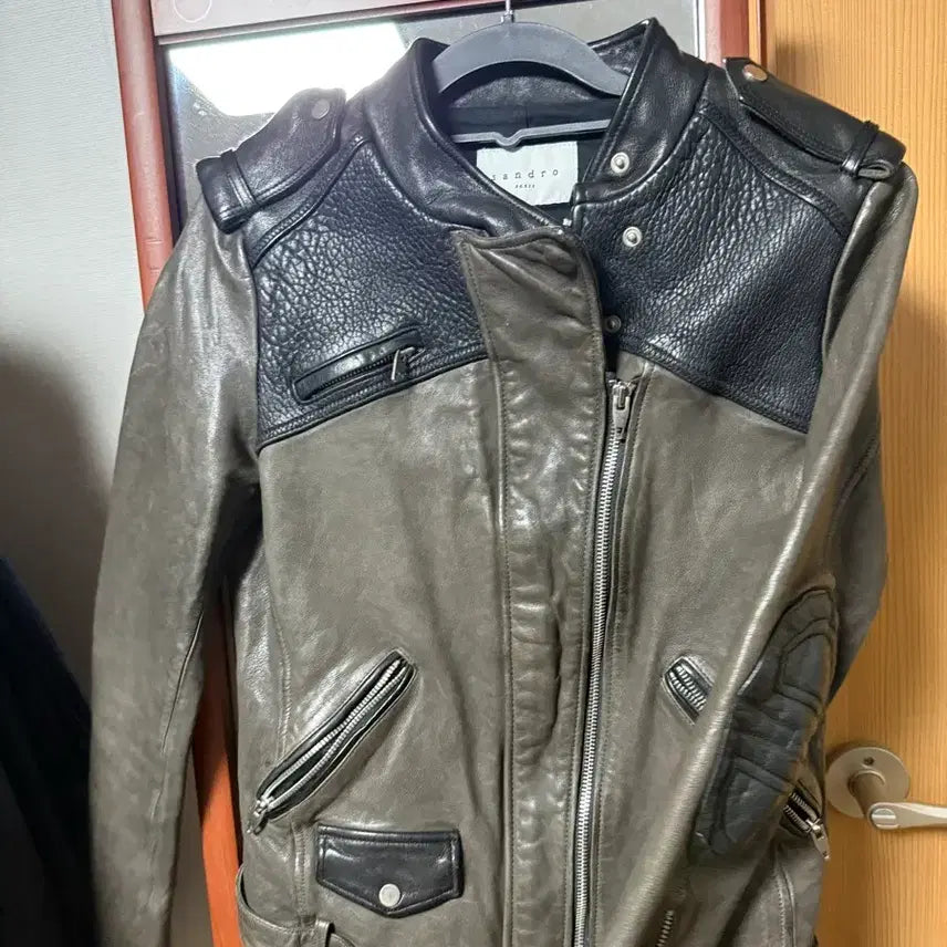 [BUNJANG] Sandro Leather Jacket / 산드로 양가죽 자켓