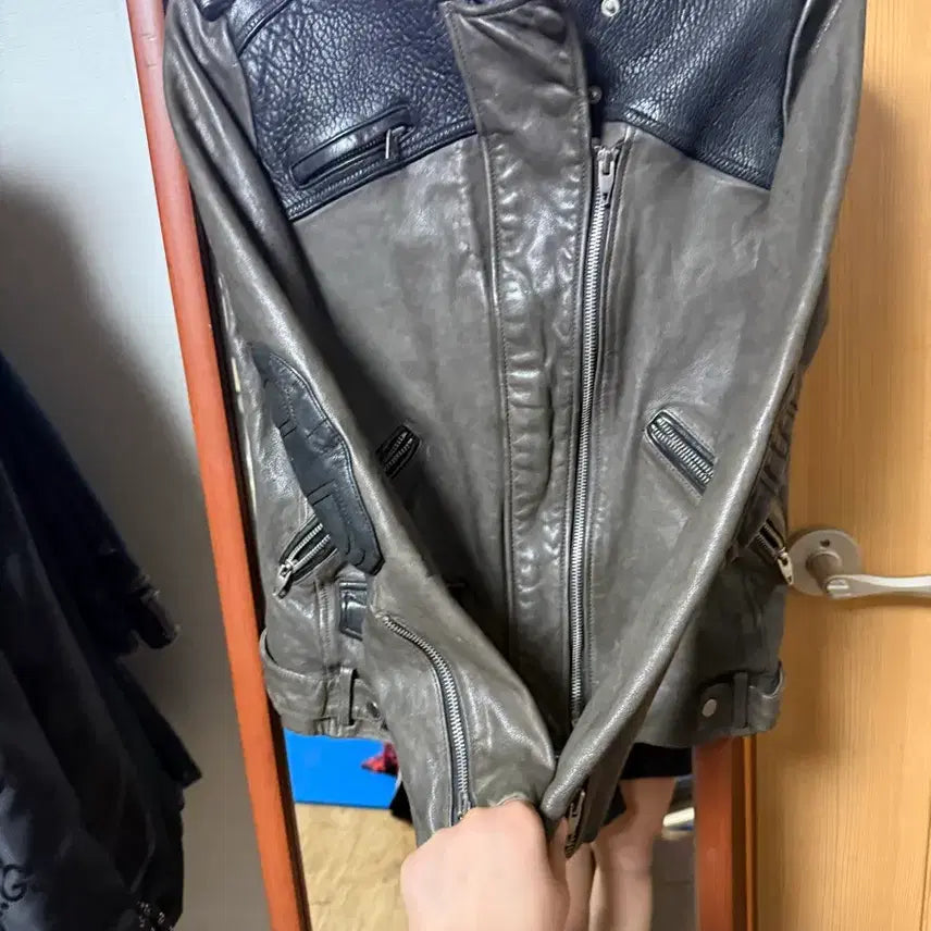 [BUNJANG] Sandro Leather Jacket / 산드로 양가죽 자켓