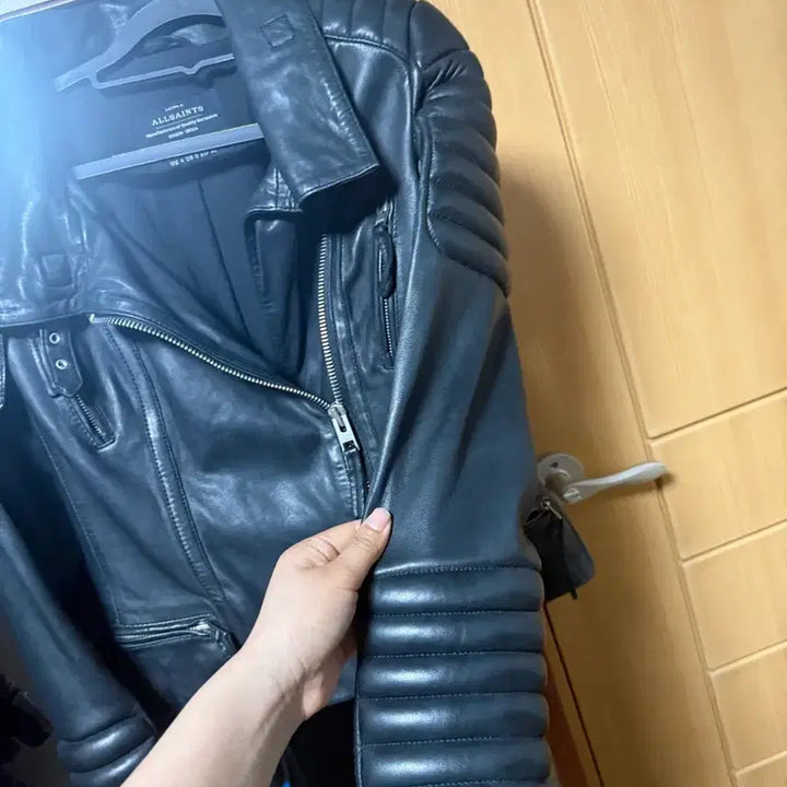 [BUNJANG] AllSaints Stein Biker Leather Jacket / 올세인츠 스타인 바이커 가죽 자켓