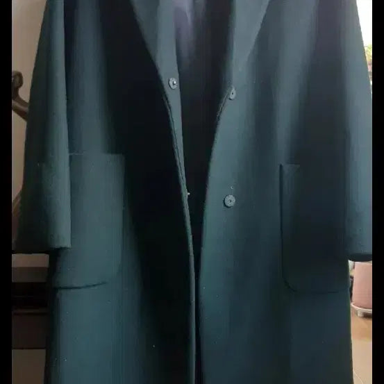 [BUNJANG] TOP10 Dark Green Long Coat / TOP10 롱 코트 다크그린90~95