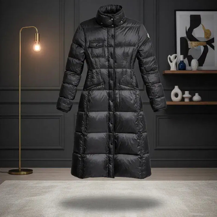 [BUNJANG] Moncler Hermine Long Down Jacket Black / 몽클레어 해르미 여성 롱패딩 블랙