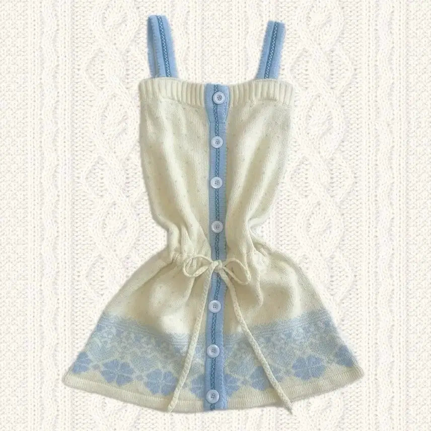 [BUNJANG] Ilbe Snow Nordic Knit Dress / 일브 눈꽃 노르딕 니트 원피스 갸루 로걀 달천 히메