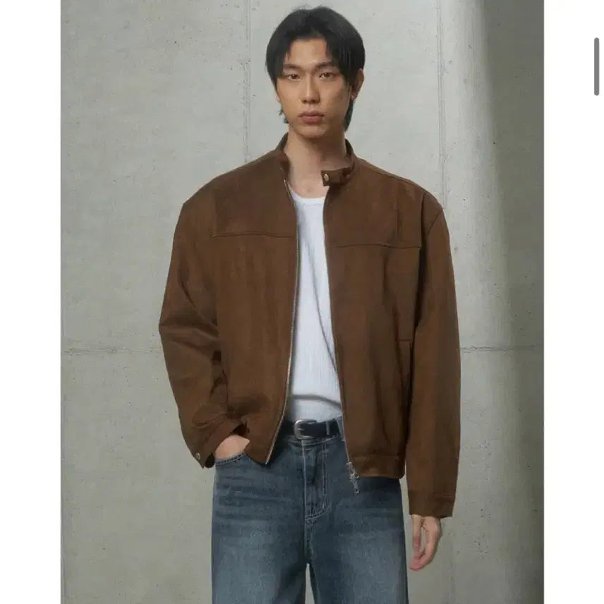 [BUNJANG] Suede Brown Men's Jacket / 스웨이드 브라운 남성 자켓