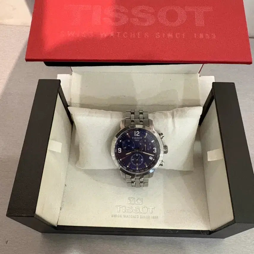 [BUNJANG] Tissot Blue Dial Watch Full Set / 티쏘 청판 시계 풀박스
