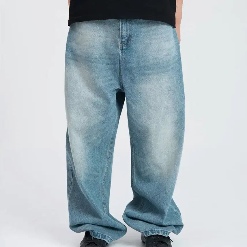 [BUNJANG] Node Wide Baggy Denim Pants / 노드 와이드 배기 데님 팬츠