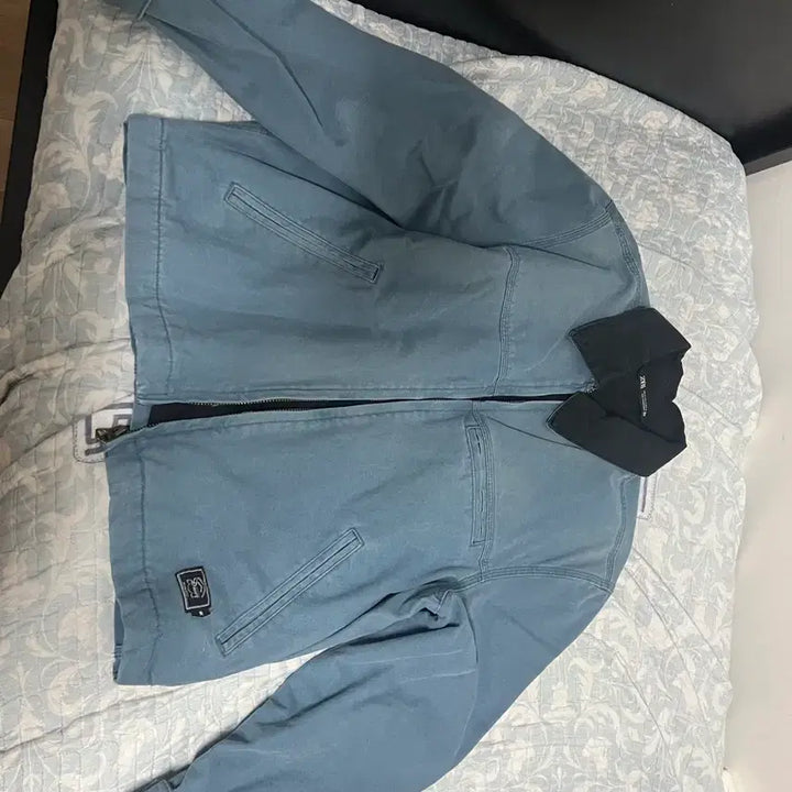 [BUNJANG] Zara Washed Quilted Work Jacket M / 자라 워싱 퀄팅 워크자켓 m