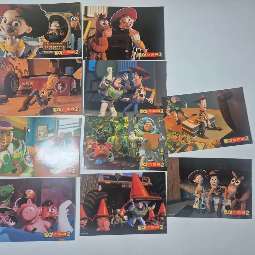 [BUNJANG] Toy Story 2 Lobby Card Set (10 Cards) / 토이스토리2  로비카드 10장 영화포스터   영화 카드
