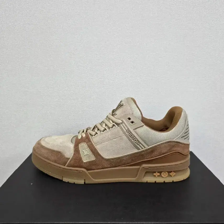 [BUNJANG] Louis Vuitton Trainer Sneakers Brown/Beige 7 1/2 / 루이비통 트레이너 스니커즈 브라운/베이지 7 1/2