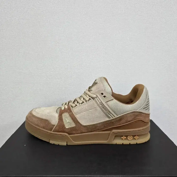 [BUNJANG] Louis Vuitton Trainer Sneakers Brown/Beige 7 1/2 / 루이비통 트레이너 스니커즈 브라운/베이지 7 1/2
